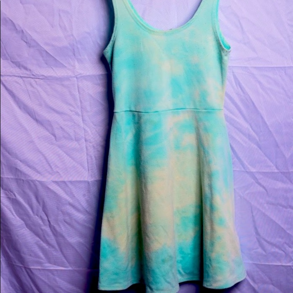 DIY tie dye skater dress